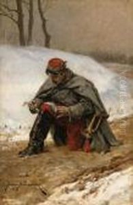 The Wounded Soldier by Etienne Prosper Berne-Bellecour