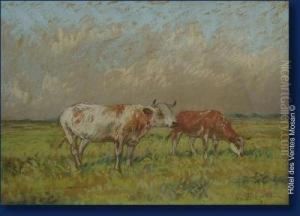 Vaches Au Pre by Georges, Geo Bernier