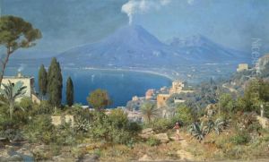 The Bay Of Naples, Vesuvius Beyond.