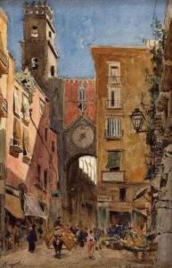 Strasenszene In Neapel (napoli) by Edmund Berninger