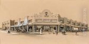 General Store, Taos by Oscar Edmund Berninghaus