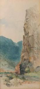 Entrance To Royal Gorge by Oscar Edmund Berninghaus