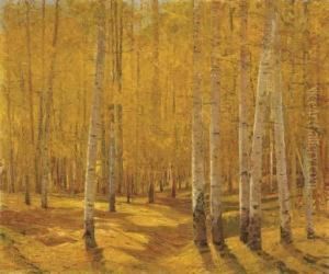 Aspen Forest On Taos Pass by Oscar Edmund Berninghaus
