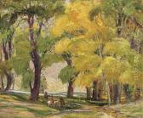 Cottonwoods In The Fall, Glorietta Grove - view 1