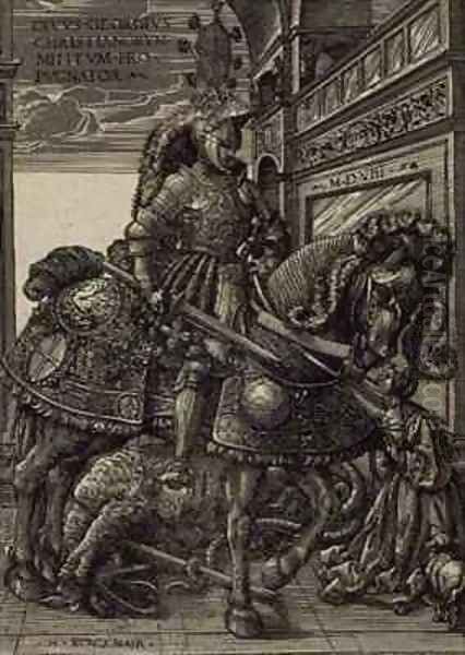 St. George and the Dragon by Hans Burgkmair the elder