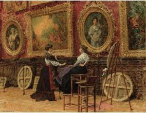 Les Copistes, Musee Du Louvre by Louis Beroud