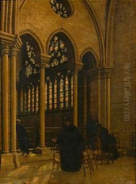 Figures In A Church Interior - view 1