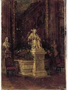 Interieur A La Statue Voltaire by Louis Beroud