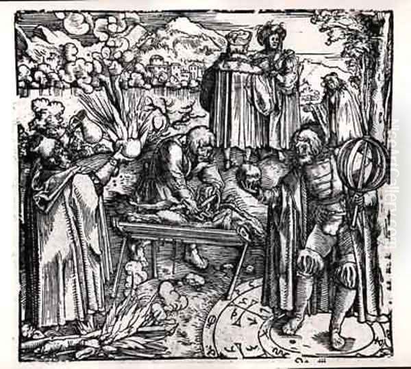 Scenes of divination, including haruspication, pyromancy and necromancy - view 1