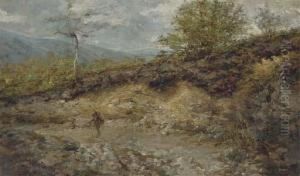 A Figure In A Mountain Landscape; And Another Similar by Stefano Bersani