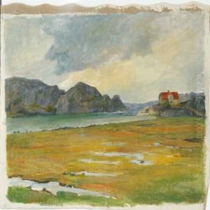Inlet Scenery Fromgreenland On A Cloudy Summer Day