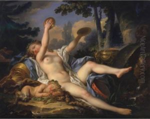 Reclining Bacchante Playing The Cymbals