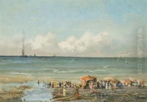 Sur La Plage by Eugene Berthelon
