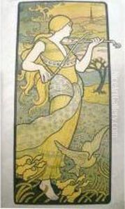 La Musicienne by Paul Emile Berthon