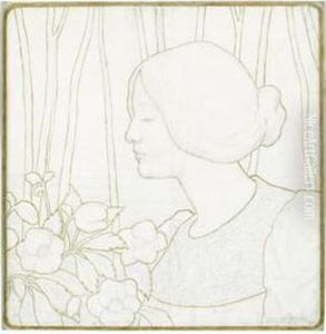 Study For Roses De Noel by Paul Emile Berthon