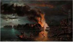 Indian Raid by Leon Rodolphe Berthoud