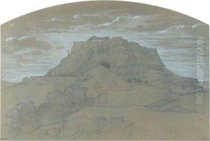 Vue De L'acropole A Athenes by Edouard Francois Bertin