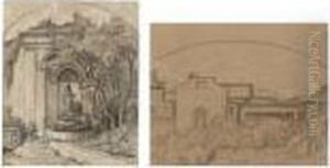 Study Of A Fountain In A Garden thumbnail