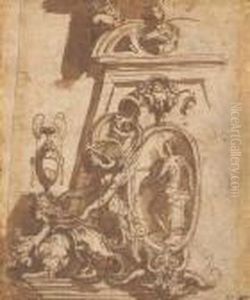 Une Gorgone Conduisant Une Chimere by Jacopo Zanguidi, Called Jacopo Bertoija