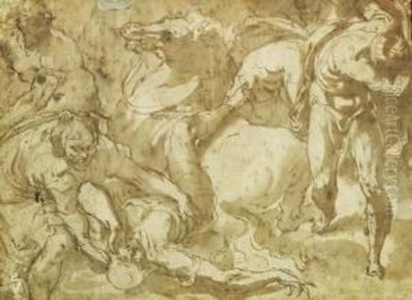 The Conversion Of Saint Paul Saint Cecilia And A Seatedfemale Figure Holding A Book - view 1