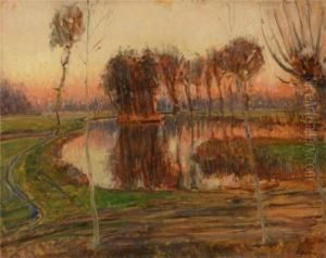 Stagno Nella Campagna Torinese by Mario Bertola