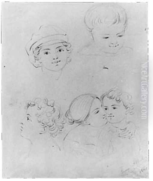 Sketches of Heads (from McGuire Scrapbook) - view 1