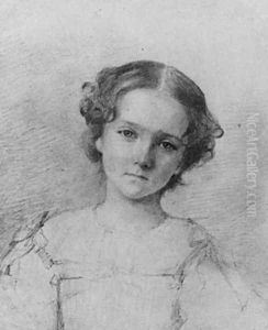 Head of a Girl (from McGuire Scrapbook) by George Augustus, Jr Baker