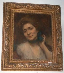 Damenportrait. by Armand Berton