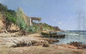 Le Cabanon Des Pecheurs. by Paulin Bertrand