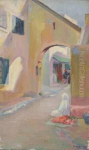 Rue De Kasbah Au Maroc by Mariano Bertuchi Nieto