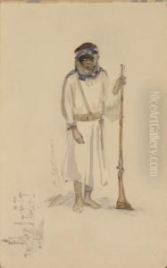 Soldado Arabe (anverso) Personajes A Caballo (reverso) by Mariano Bertuchi Nieto