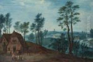 Le Depart Des Paysans De La Ferme by Balthasar Beschey