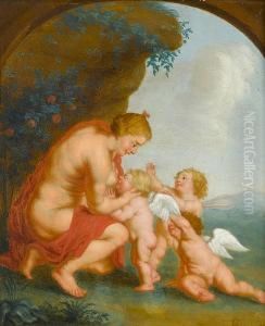 Venus With Putti, In A Painted Arch