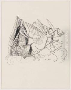 Kort Darefter Narmade Sig Den Beromda Feen.. by Elsa Beskow