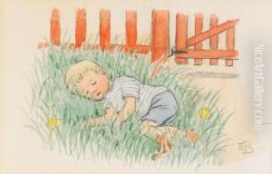 Visillustrationer Ur Dags Visor - 5 St by Elsa Beskow