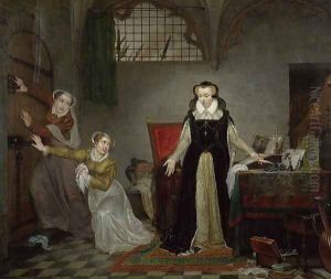 Mary Stuart (1542-87) at the Moment of Leaving for her Execution, 8th February 1587 by Philippe Jacques Van Bree