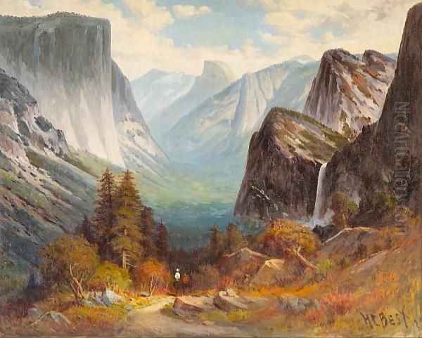 Riders Entering Yosemite Valley - view 1