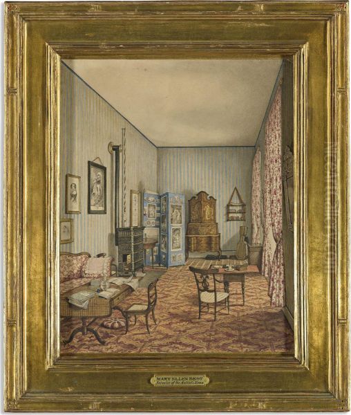 The Long Drawing Room In The 
Remaier Hof, Worms, Early 1850s (interior Of The Artist's Home) - view 1