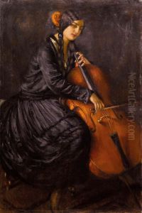 La Violoncellista by Mario Giuseppe Bettinelli