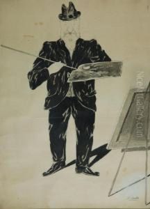 Caricatura Di F. Carcano by Mario Giuseppe Bettinelli