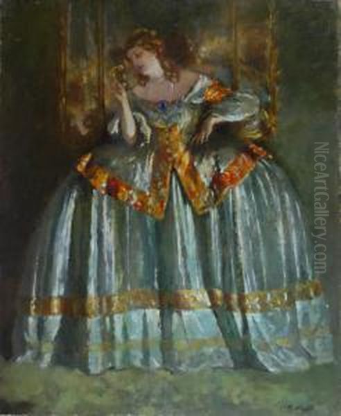 Ritratto Di Donna In Abiti Settecenteschi - view 1