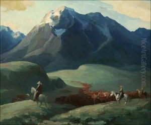 Cowboys Driving Cattle by Hoyland B. Bettinger
