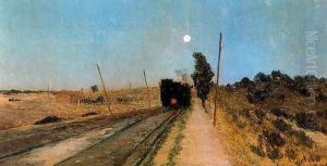 Tren en la noche by Aureliano de Beruete y Moret