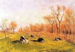 Vacas en las tapias del Pardo