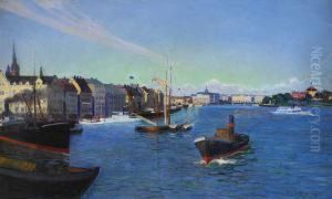 Utsikt Fran Katarinavagen Mot Skeppsbron - Stockholm by Artur Bianchini