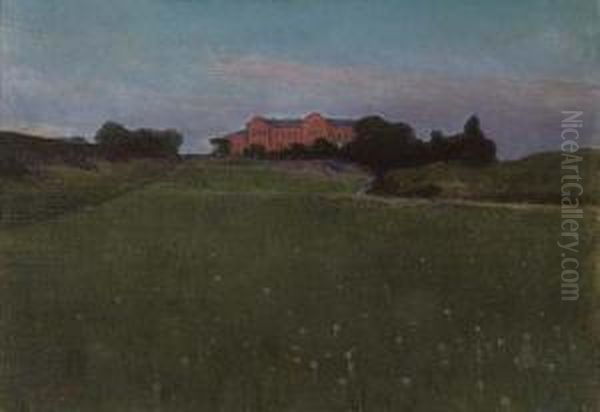 A"ng Vid Solnedgang (meadow At Sunset) - view 1