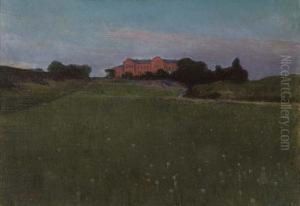 A"ng Vid Solnedgang (meadow At Sunset)