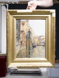 Kanallandschaft In Venedig. by Pieretto Bortoluzzi Bianco