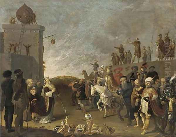 An Allegorical Scene with Moses and Aaron and a Pope - view 1