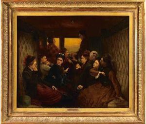 Le Compartiment De Dames Seules Ou La Fumeuse Importune by Francois-Auguste Biard